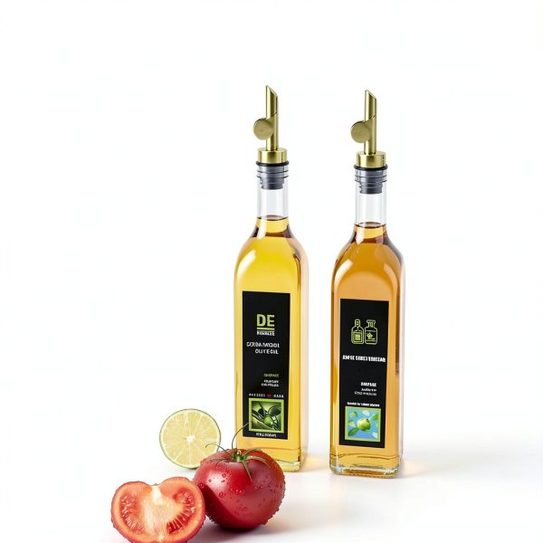Olive Oil Dispenser Spout TERESRY Stainless Steel Weighted Pack Golden-1