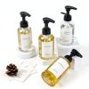 4 Pieces Coffee Syrup Dispenser Bottle 300ml PET Black Pump Bottles with Labels for Coffee Bar Organization-1