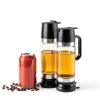 Aelga Coffee Syrup Dispenser 12 OZ Glass Bottle No Drip Handle 2 Pack-2